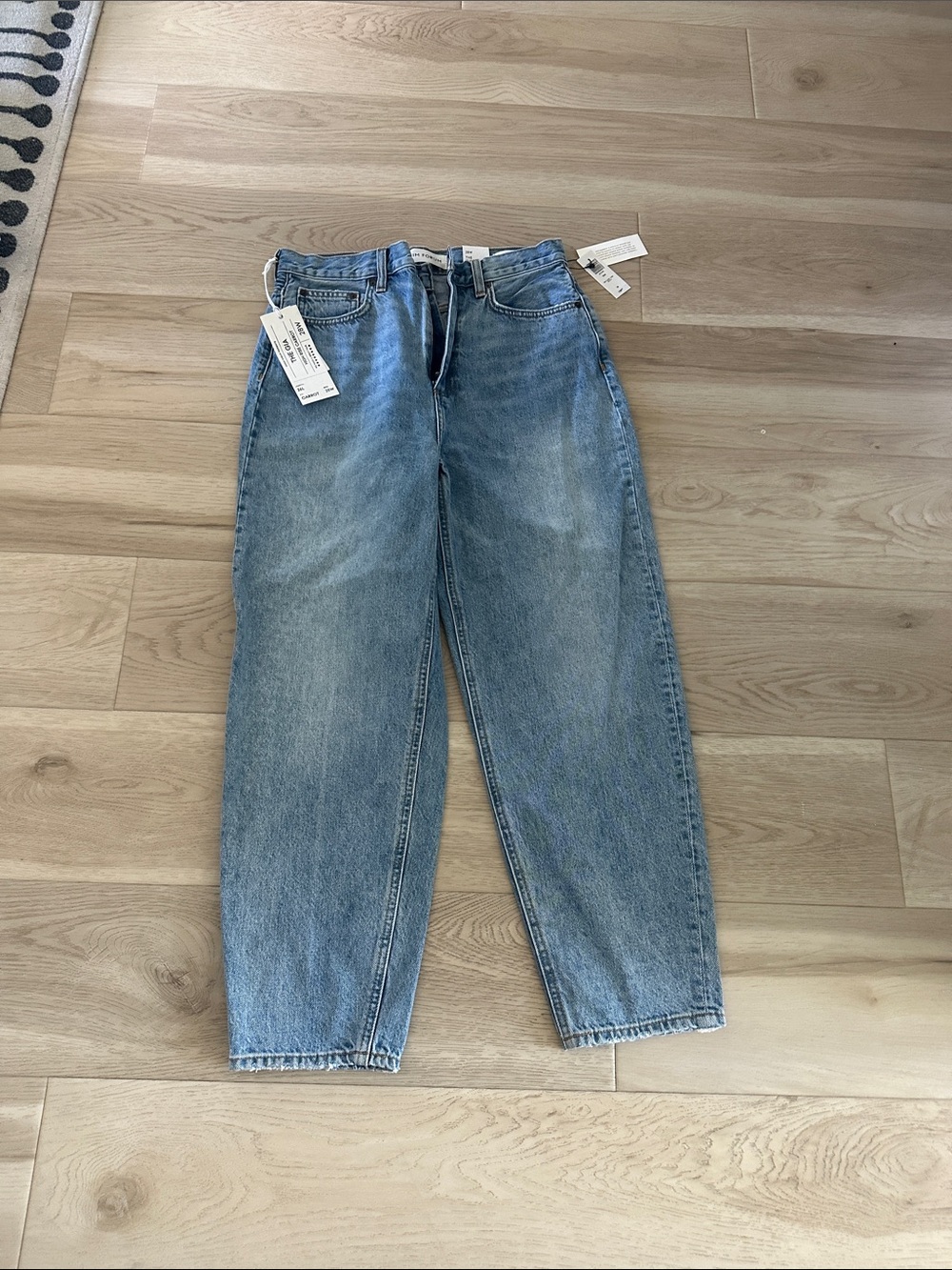 Denim Forum Women's Light Blue Relaxed High-Rise Jeans